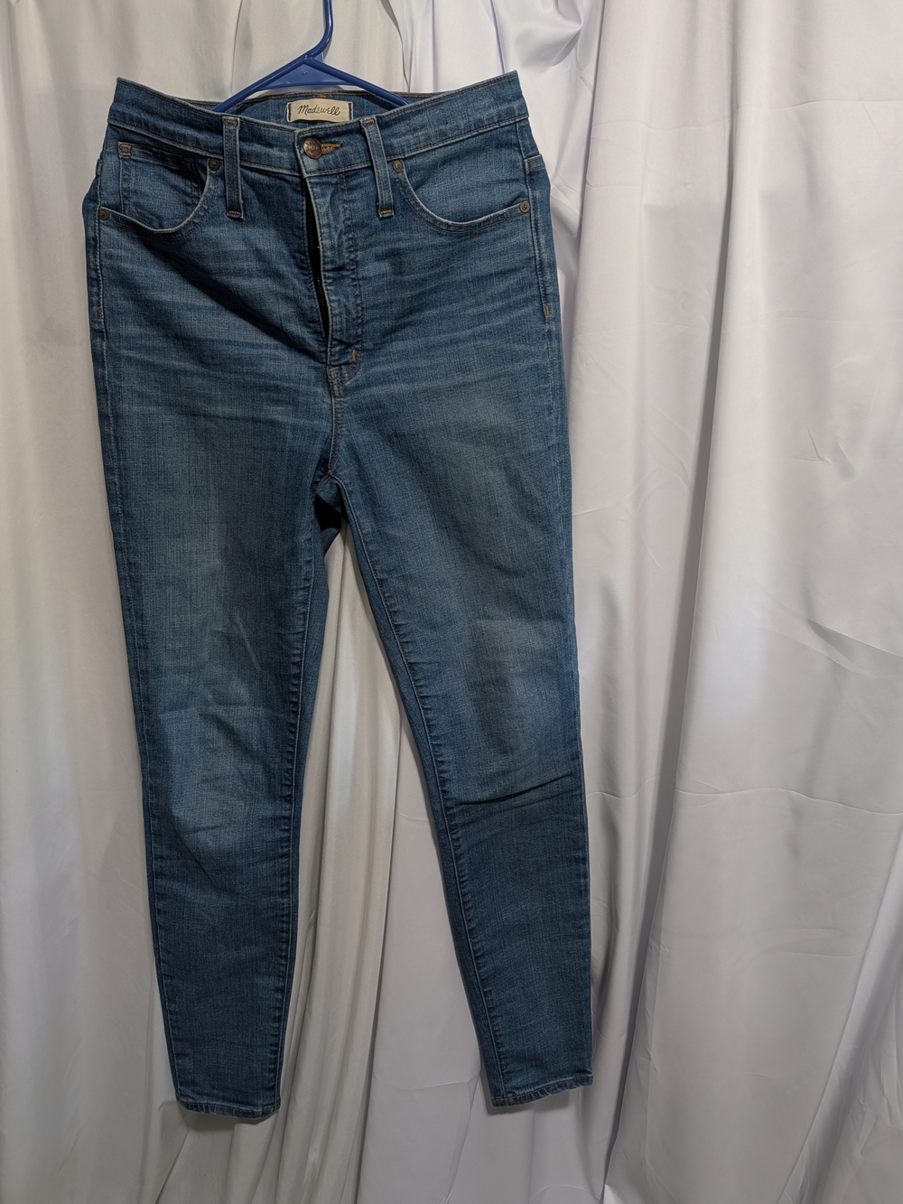 Madewell Skinny Jeans in Medium Blue Wash 29 Tall
